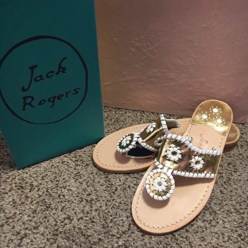 NWT Jack Rogers classic palm beach sandals 6.5